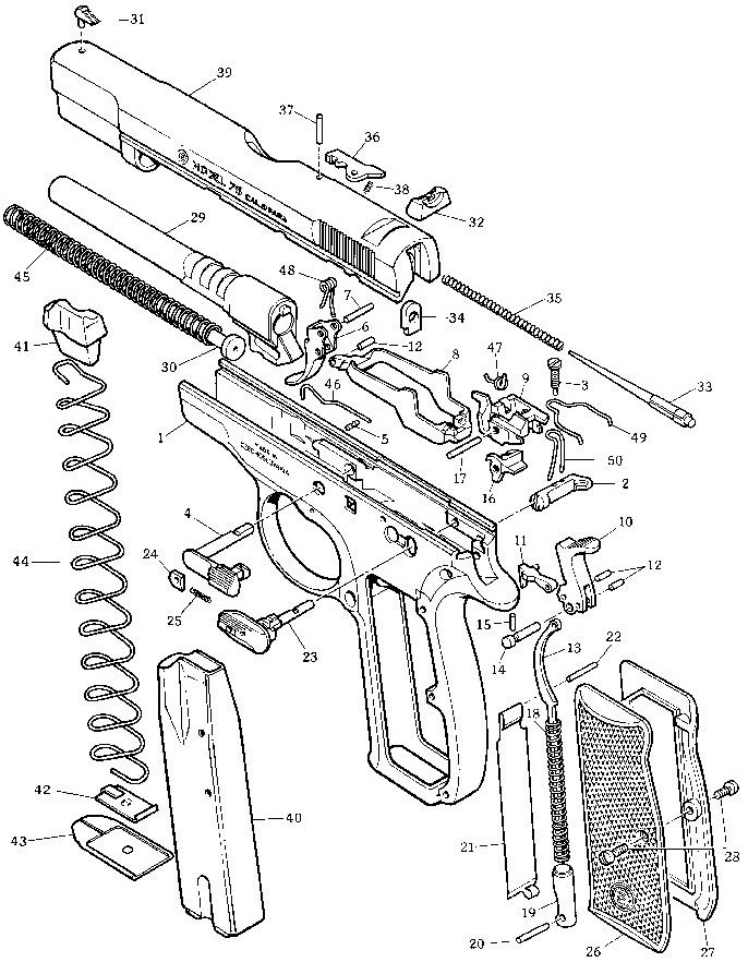 Чертеж cz 75